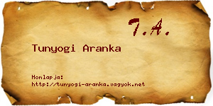 Tunyogi Aranka névjegykártya