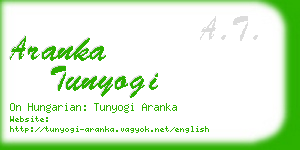 aranka tunyogi business card